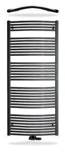 Koupelnový radiátor Thermal Trend KDO 600x1320 černý